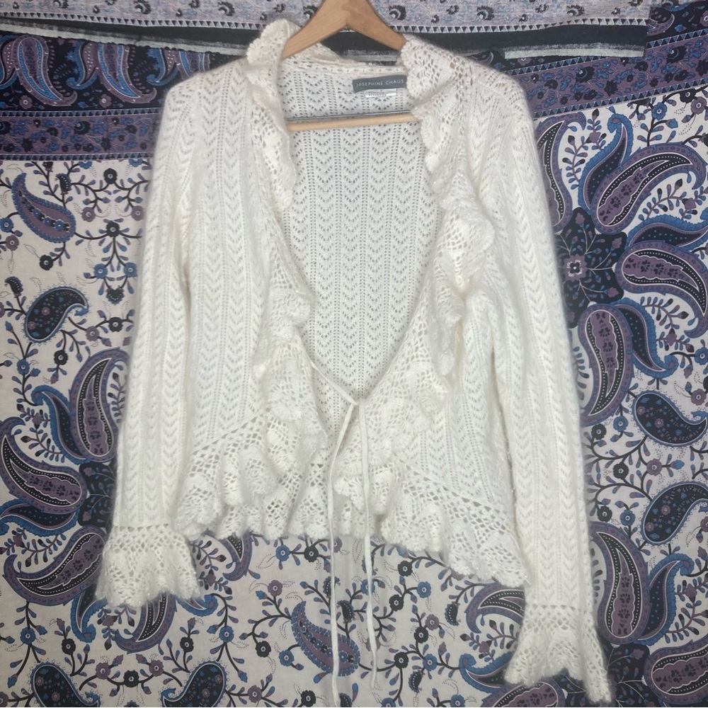 Josephine Chaus angora beaded sweater